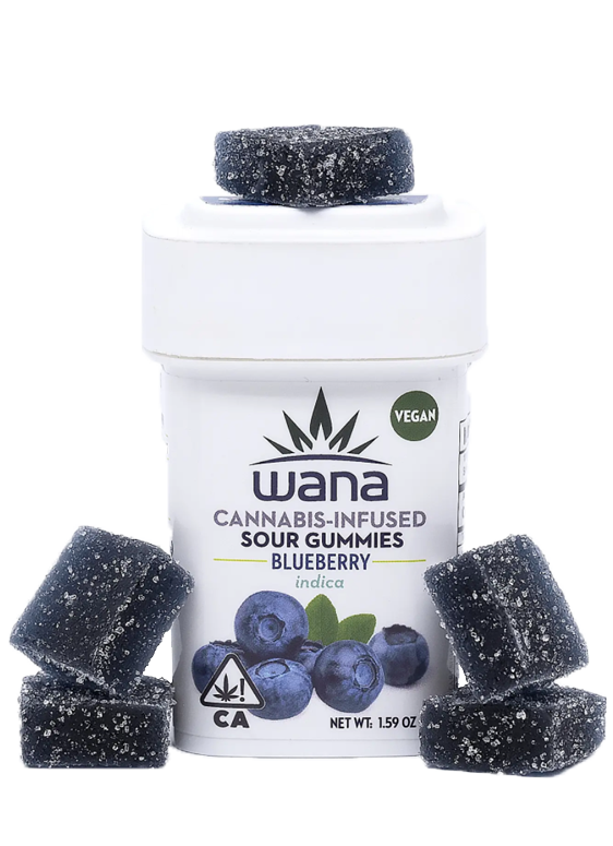 Wana Cannabis-infused Sour Gummies - Blueberry