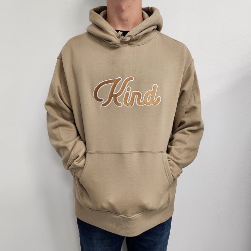 KIND Hoodie - Sand with Outline (Medium) - Kind Delivery Co.