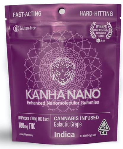 PROMO Kanha Nano Gummies 100mg Galactic Grape